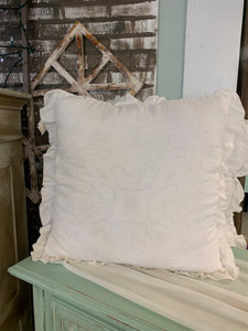 White throw pillows